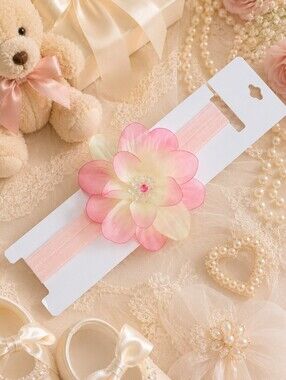 Shimmy Shimmy Pink Sequin Flower Headband Baby Toddler Boutique Hair Bow NWT